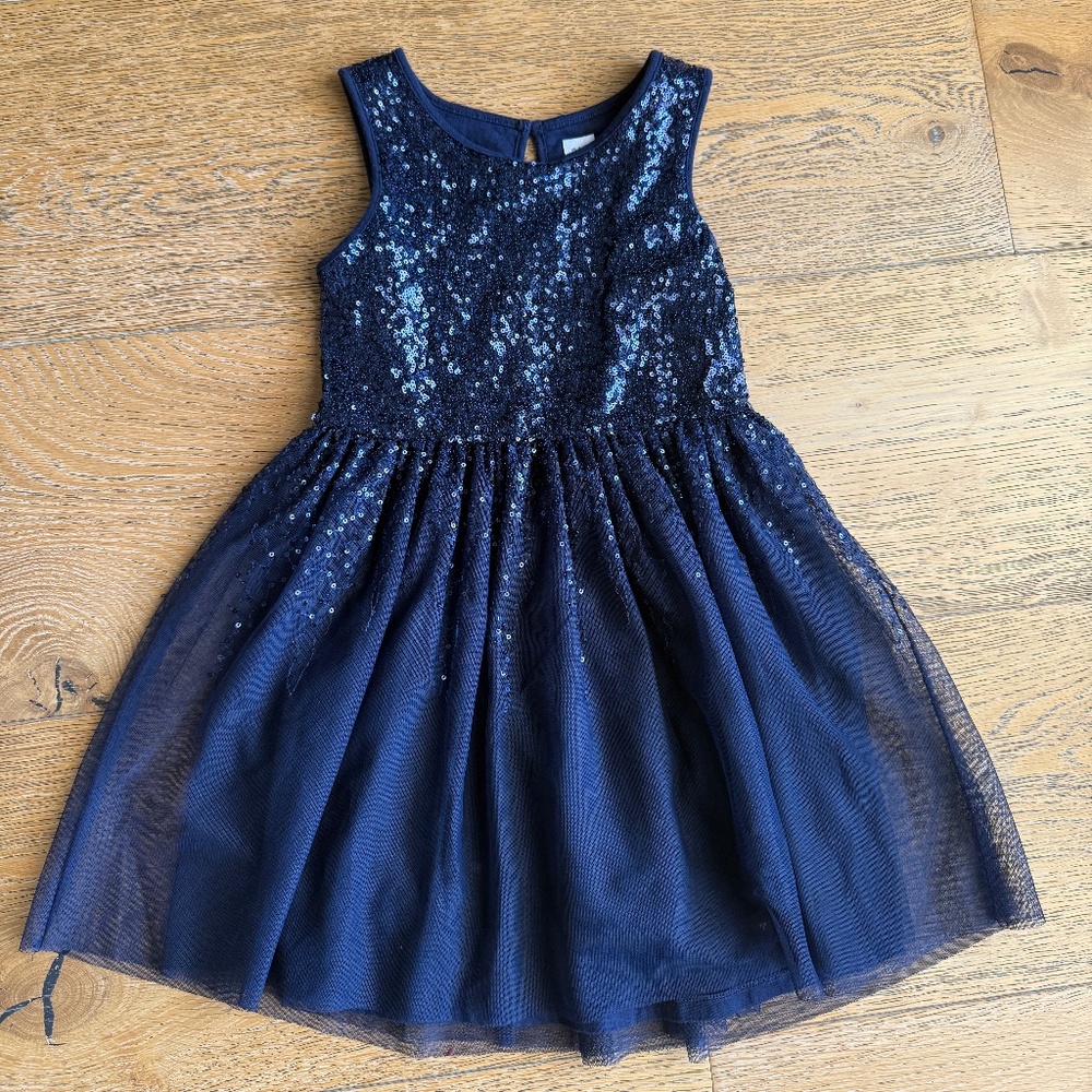GAP Kids Blue Sequin and Tulle Dress - Size S